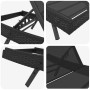 Tumbona Negro 70 x 197 x 82 cm Rattan Sintético y Metal