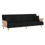 Schlafsofa mit Armlehnen aus schwarzem Stoff von vidaXL, Sofas - Ref: Foro24-351889, Preis: 332,60 €, Rabatt: %