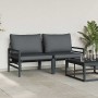 Muebles de Exterior con cojín con almohada Antracita Acero