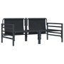 Muebles de Exterior con cojín con almohada Antracita Acero