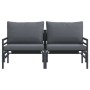 Muebles de Exterior con cojín con almohada Antracita Acero