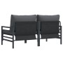 Muebles de Exterior con cojín con almohada Antracita Acero