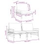 Muebles de Exterior con cojín con almohada Antracita Acero