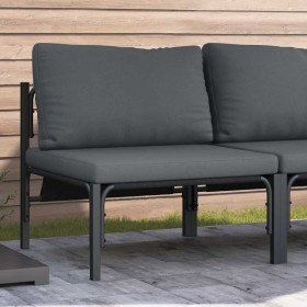 Muebles de Exterior con cojín con almohada Antracita Acero