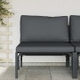 Muebles de Exterior con cojín con almohada Antracita Acero
