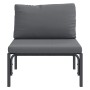 Muebles de Exterior con cojín con almohada Antracita Acero
