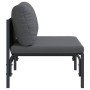 Muebles de Exterior con cojín con almohada Antracita Acero