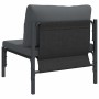Muebles de Exterior con cojín con almohada Antracita Acero