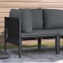 Muebles de Exterior con cojín con almohada Antracita Acero