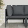 Muebles de Exterior con cojín con almohada Antracita Acero