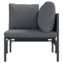 Muebles de Exterior con cojín con almohada Antracita Acero