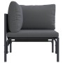 Muebles de Exterior con cojín con almohada Antracita Acero