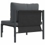 Muebles de Exterior con cojín con almohada Antracita Acero
