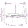 Muebles de Exterior con cojín con almohada Antracita Acero