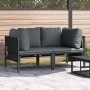 Muebles de Exterior con cojín con almohada Antracita Acero