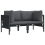 Muebles de Exterior con cojín con almohada Antracita Acero