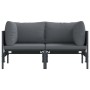 Muebles de Exterior con cojín con almohada Antracita Acero