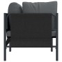 Muebles de Exterior con cojín con almohada Antracita Acero