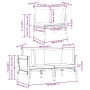 Muebles de Exterior con cojín con almohada Antracita Acero