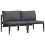 Muebles de Exterior con cojín con almohada Antracita Acero