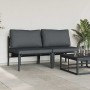Muebles de Exterior con cojín con almohada Antracita Acero