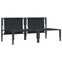 Muebles de Exterior con cojín con almohada Antracita Acero
