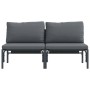 Muebles de Exterior con cojín con almohada Antracita Acero