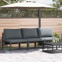 Muebles de Exterior con cojín con almohada Antracita Acero
