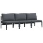 Muebles de Exterior con cojín con almohada Antracita Acero