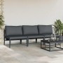 Muebles de Exterior con cojín con almohada Antracita Acero