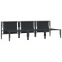 Muebles de Exterior con cojín con almohada Antracita Acero