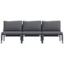 Muebles de Exterior con cojín con almohada Antracita Acero
