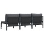 Muebles de Exterior con cojín con almohada Antracita Acero