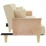 Sofa bed with armrests in cream fabric by vidaXL, Sofas - Ref: Foro24-351890, Price: 276,44 €, Discount: %