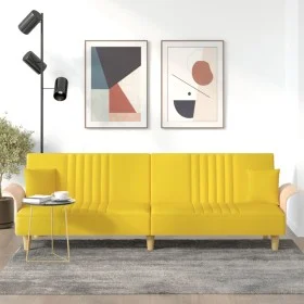 Sofá cama con reposabrazos tela amarillo claro von vidaXL, Sofas - Ref: Foro24-351891, Preis: 255,06 €, Rabatt: %