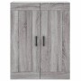 Aparador alto madera contrachapada gris sonoma 69,5x34x180 cm