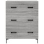 Aparador alto madera contrachapada gris sonoma 69,5x34x180 cm