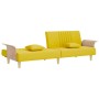Sofá cama con reposabrazos tela amarillo claro by vidaXL, Sofas - Ref: Foro24-351891, Price: 258,94 €, Discount: %