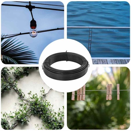 Alambre de atar cercas Antracita 25 m Acero recubierto de PVC