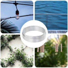 Alambre de atar cercas Plateado 33 m