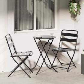 Conjunto bistro 3 pcs Antracita Acero