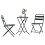 Conjunto bistro 3 pcs Antracita Acero