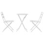 Conjunto bistro 3 pcs Blanco Acero