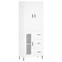 Aparador alto madera contrachapada blanco 69,5x34x180 cm de vidaXL, Aparadores - Ref: Foro24-3199953, Precio: 171,41 €, Descu...