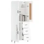 Aparador alto madera contrachapada blanco 69,5x34x180 cm de vidaXL, Aparadores - Ref: Foro24-3199953, Precio: 171,41 €, Descu...