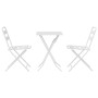 Conjunto bistro 3 pcs Blanco Acero