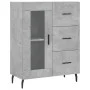Concrete gray plywood tall sideboard 69.5x34x180 cm by vidaXL, Sideboards - Ref: Foro24-3199957, Price: 159,96 €, Discount: %