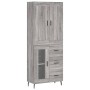 High sideboard sonoma gray plywood 69.5x34x180 cm by vidaXL, Sideboards - Ref: Foro24-3199959, Price: 165,07 €, Discount: %