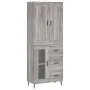 Hohes Sideboard aus sonomagrauem Sperrholz, 69,5 x 34 x 180 cm von vidaXL, Sideboards - Ref: Foro24-3199959, Preis: 163,19 €,...