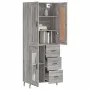 Hohes Sideboard aus sonomagrauem Sperrholz, 69,5 x 34 x 180 cm von vidaXL, Sideboards - Ref: Foro24-3199959, Preis: 163,19 €,...